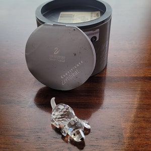 Swarovski Crystal Puppy Figurine With Original Box