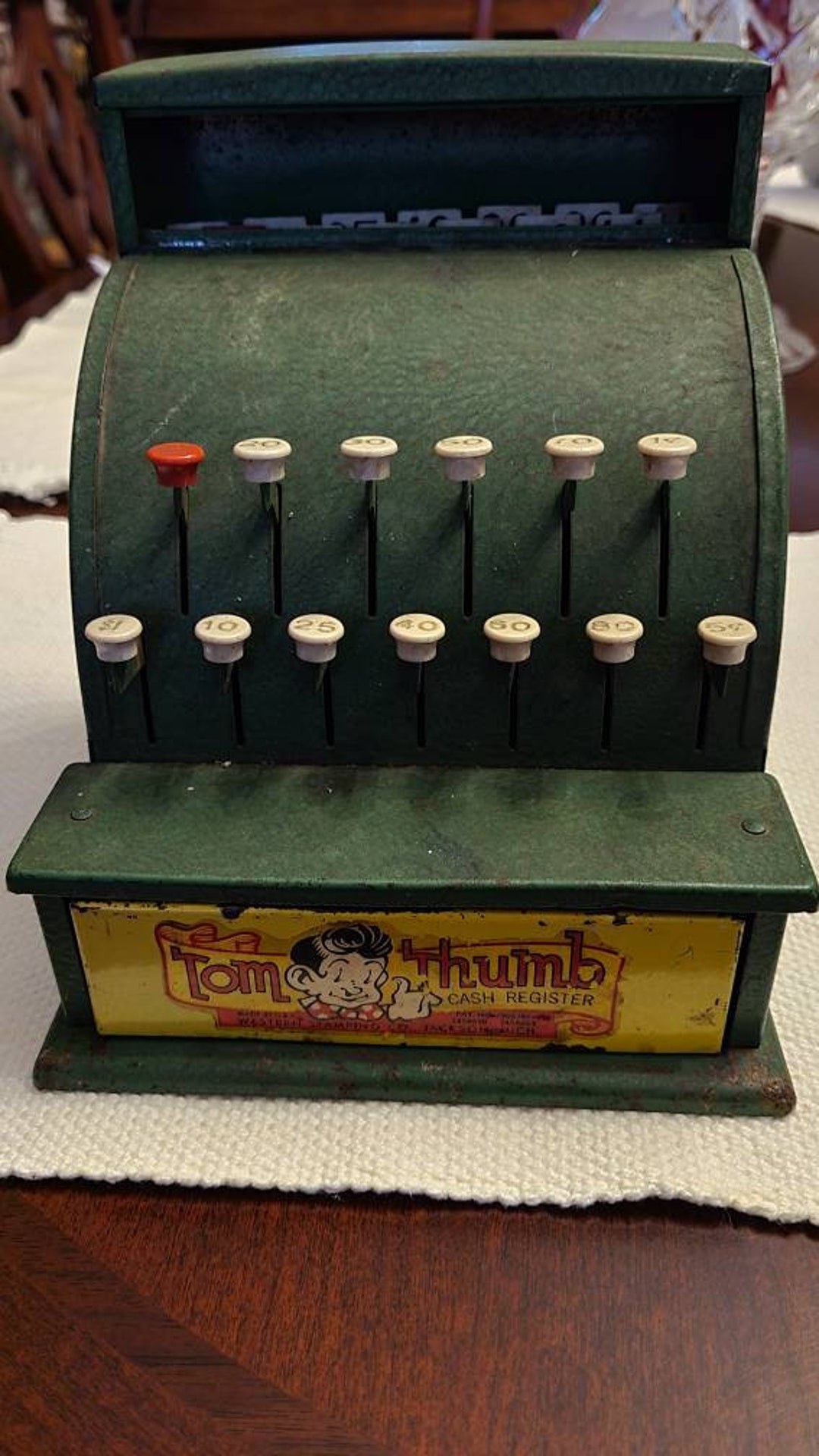 Vintage Tom Thumb Cash Register Tin Toy Etsy