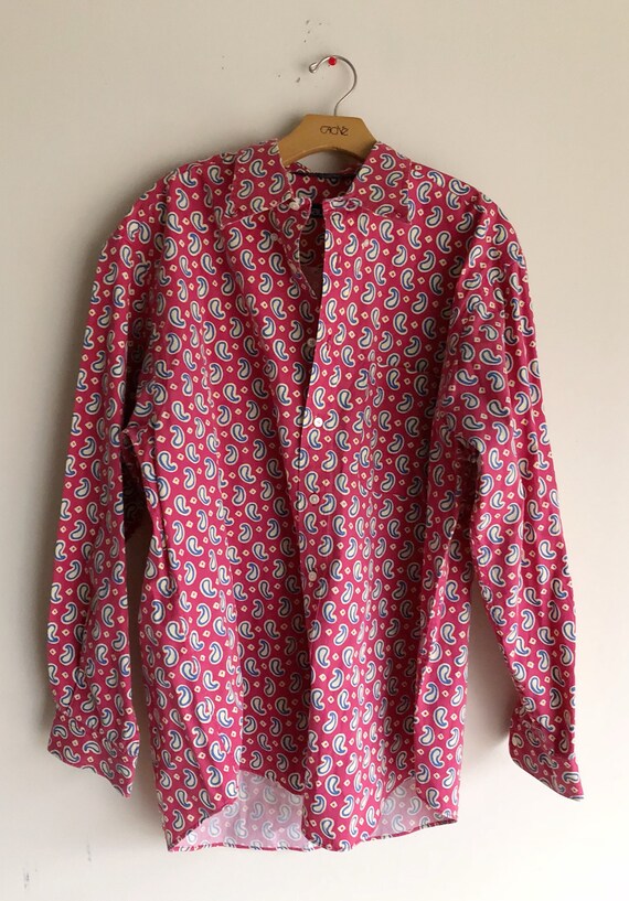 Nautica Vintage Red Patterned Button Down Shirt //