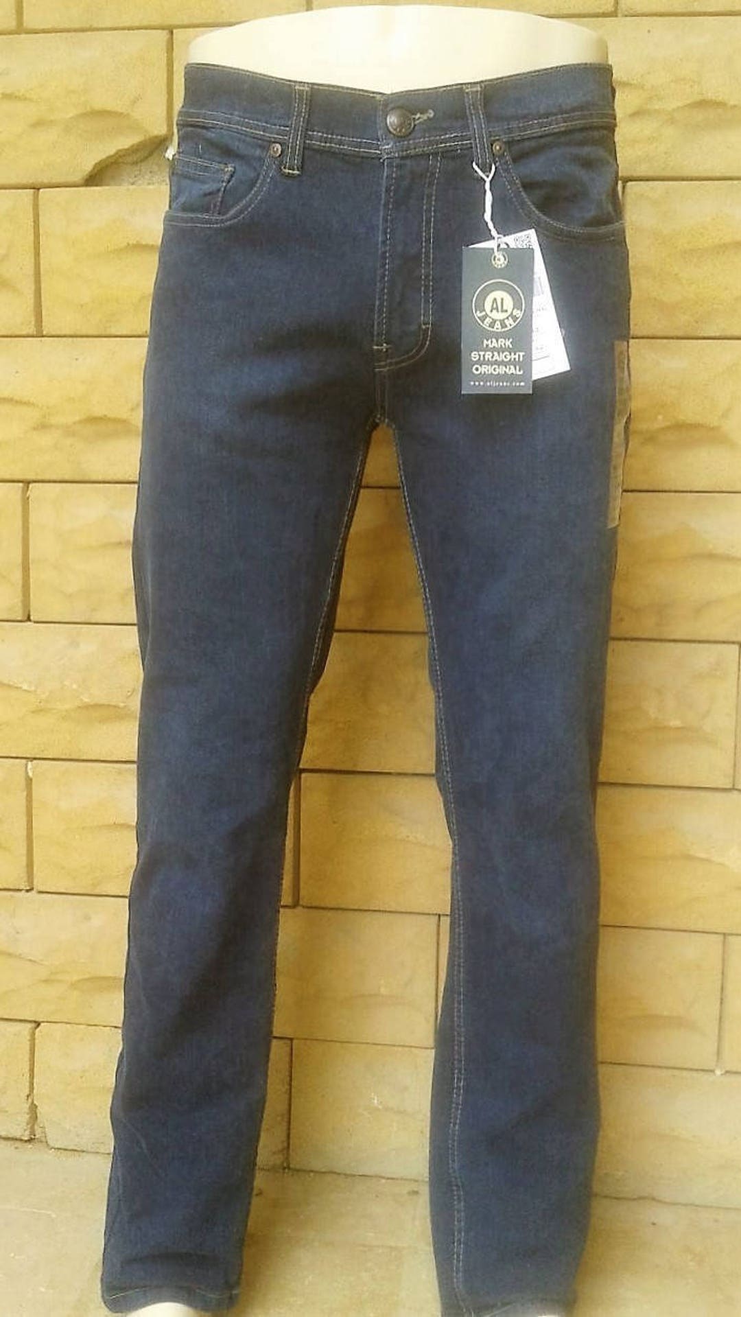 Men's Jeans Straight Original MARK Dark Blue - Etsy