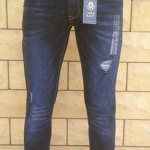 Men&#39;s Skinny Jeans - CHARLIE - Mid Blue