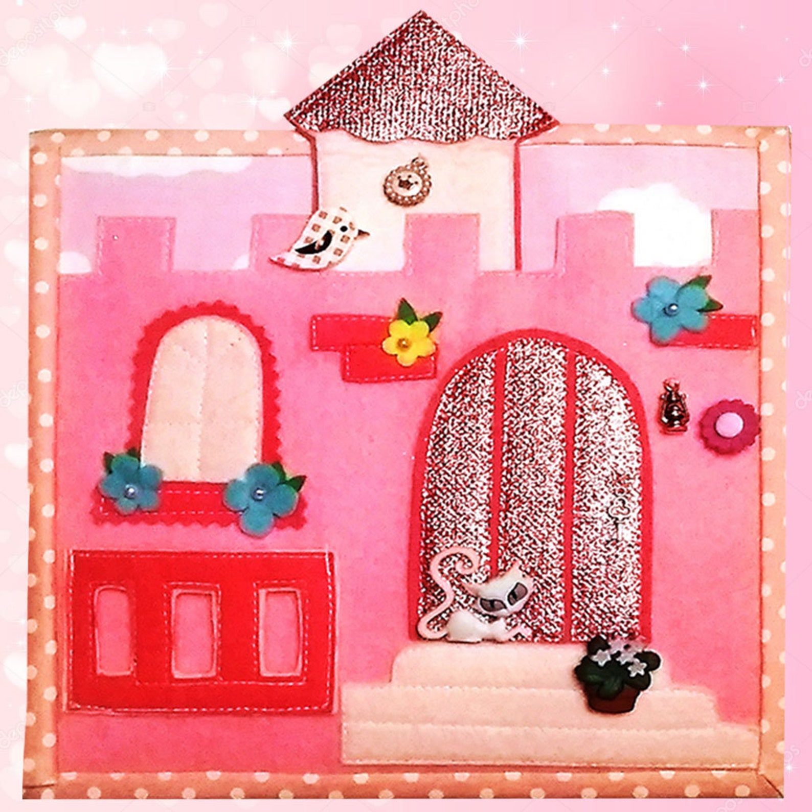 Children's Quiet book complete Dollhouse with felt paper Etsy