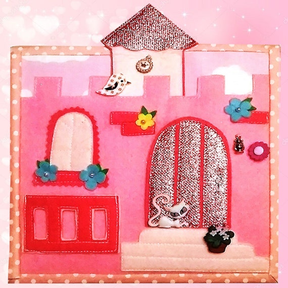 felt doll house