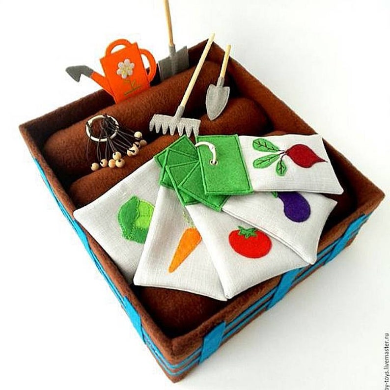 Filz Gemüse Garten Spiel Set Filz Garten Set Grow a Garden Etsy