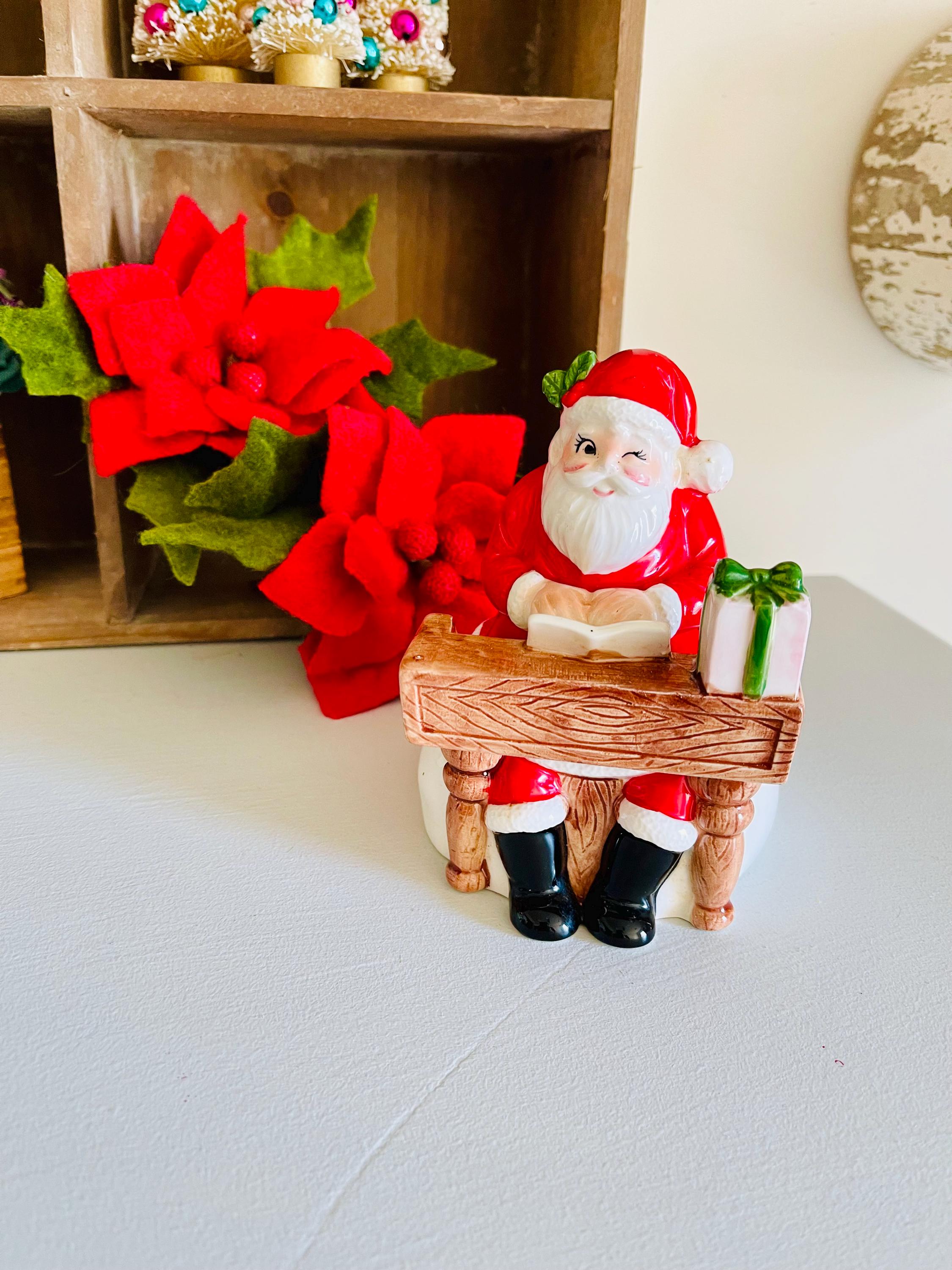 Vintage Santa Music Box Japan - Etsy
