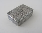 Antique Dutch Silver Vinaigrette Smelling Salts Box, Antique silver box , flower pattern , unique gift