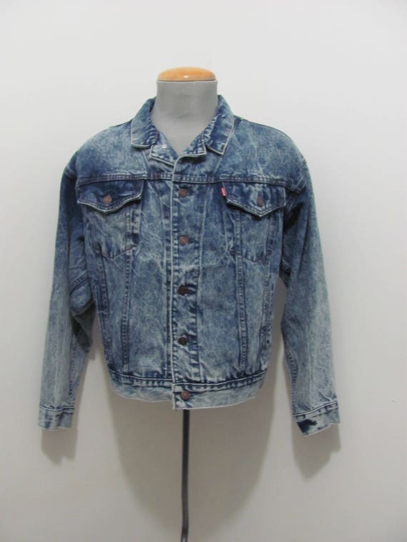 vintage levis acid wash denim jacket