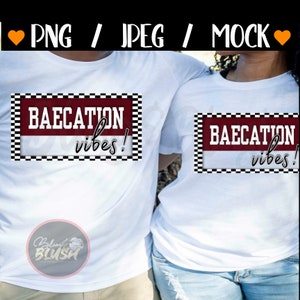 Baecation Vibes JPG, His and Her JPEG, Just Married PNG, Hochzeitstag, Silhouette, Cricut, Sublimation Design, Frau, Ehemann, Ehefrau