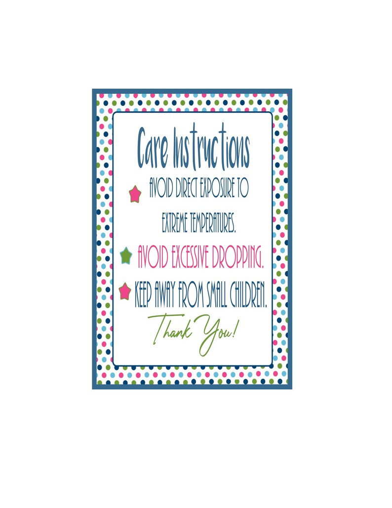 keychain care card care instructions card svg for silhouette etsy