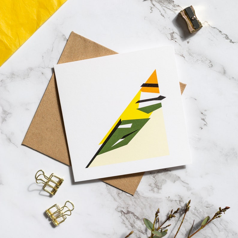 Personalised message in any card Goldcrest