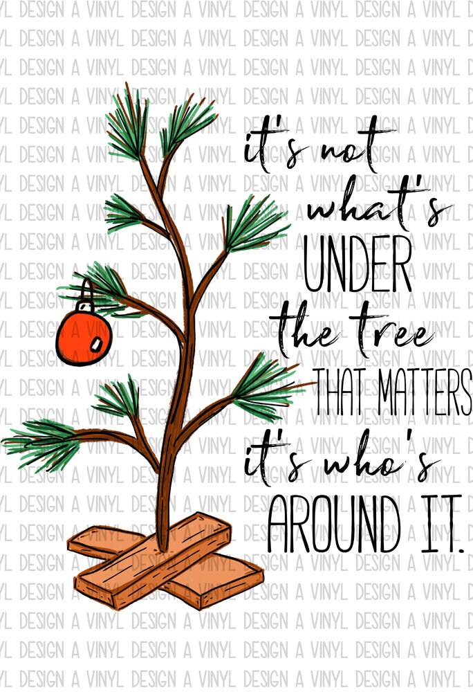 Its Not Whats under the tree that matters Charlie Brown | Etsy