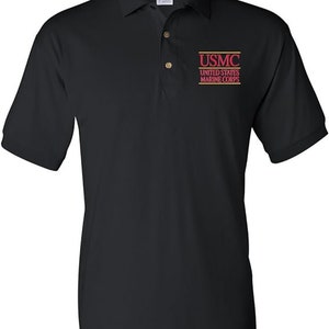 US Marine Corps Polo Shirt - Etsy