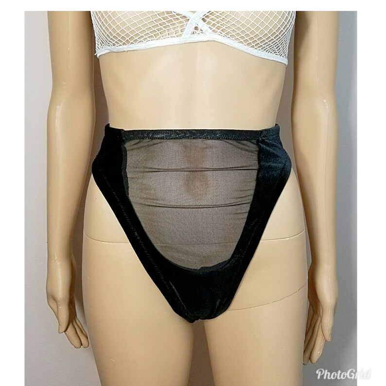 high waisted velvet bikini