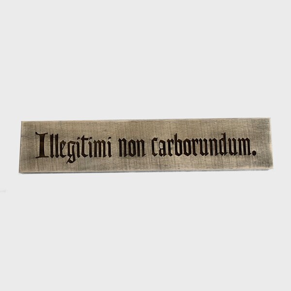 Illegitimi Non Carborundum  -  "Don't let the bastards grind you down"