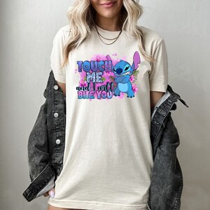 Tee shirt stitch touche moi et je te mords sales