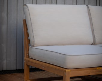 NAMMARO Dubbele biezen Outdoor Premium AGORA Zandbruin Hoezen Kussenovertrekken Waterafstotend Vlekbestendig UV-bestendig