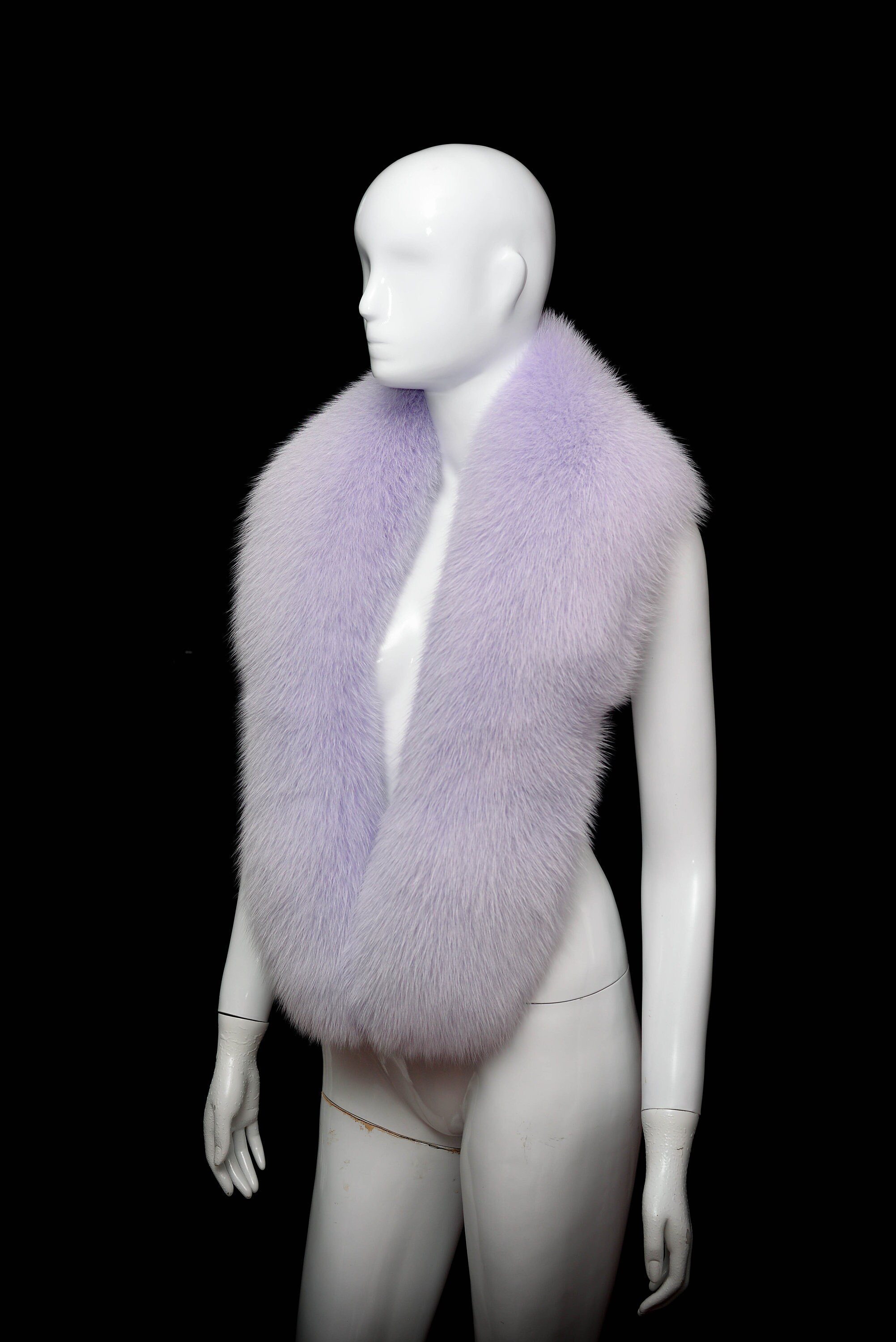 Fancy Levander Purple Arctic Shadow Fox Fur Handmade Stole Shawl Wrap Boa Scarf Fancy Levander Purple Arctic Shadow Fox Fur Handmade Stole Shawl Wrap Boa Scarf