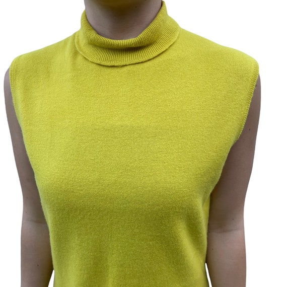 Vintage I Magnin Yellow Cashmere Dress - image 3