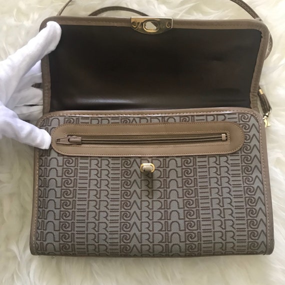Vintage Pierre Cardin Shoulder Bag Purse in Brown… - image 5