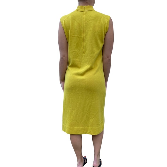 Vintage I Magnin Yellow Cashmere Dress - image 2