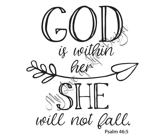 God is Within Her She Will Not Fall God SVG Christian - Etsy