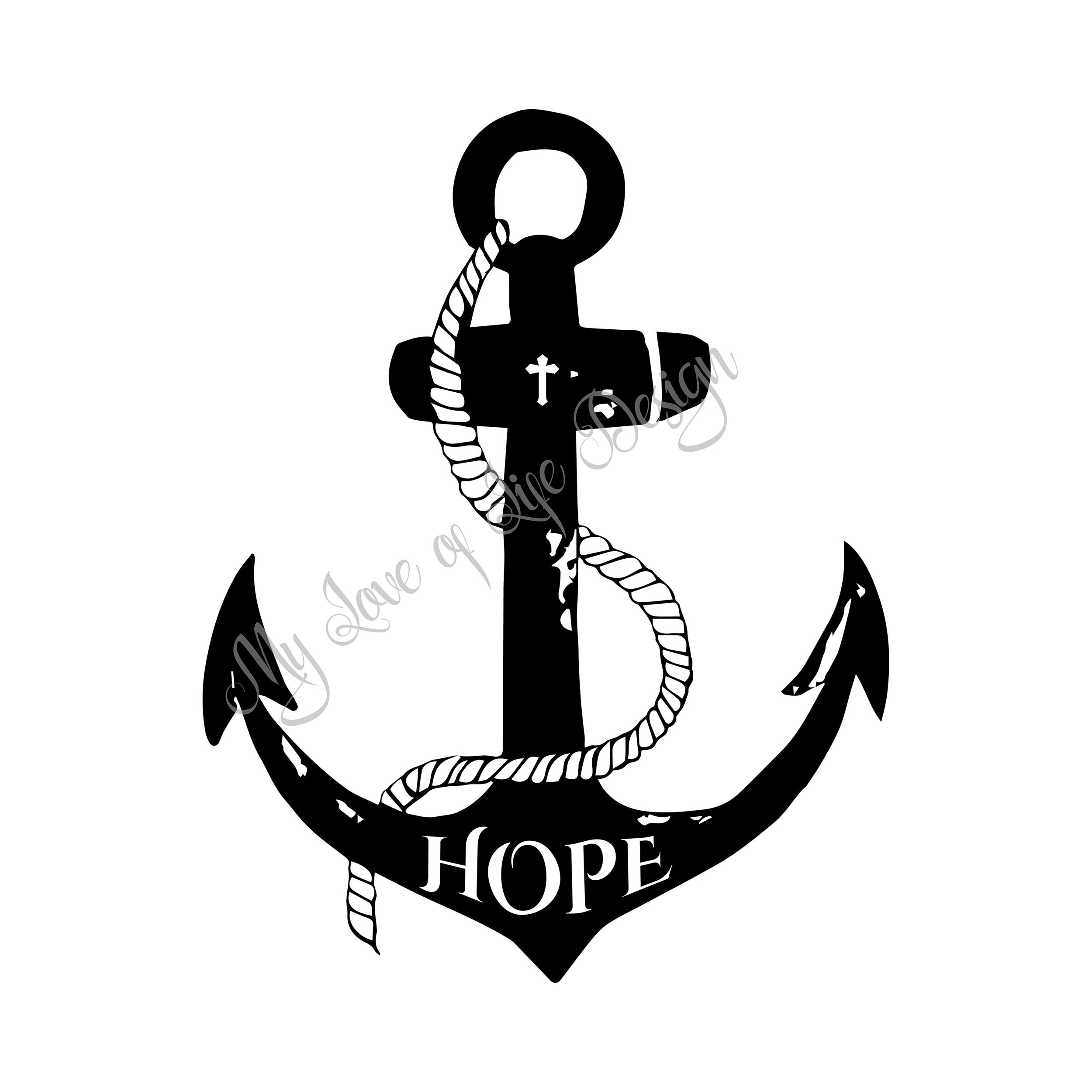 Hope Anchor SVG - Scripture SVG - Hope Anchors the Soul - Hebrews 6:9 ...