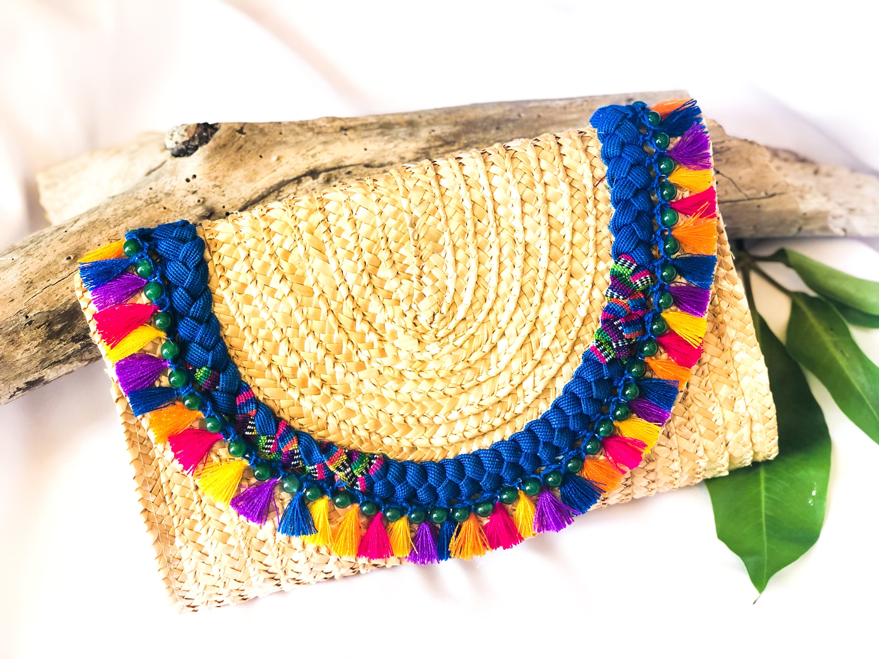 straw envelope clutch