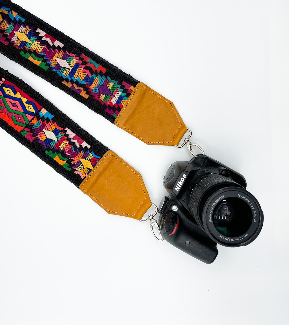 embroidered camera bag
