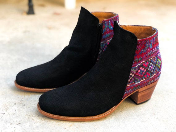 black suede boots short