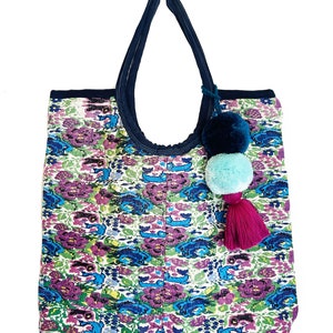 Woven Tote Beach Bag, Tote Bag, One Of A Kind, Made in Guatemala, Embroidered Bag 05