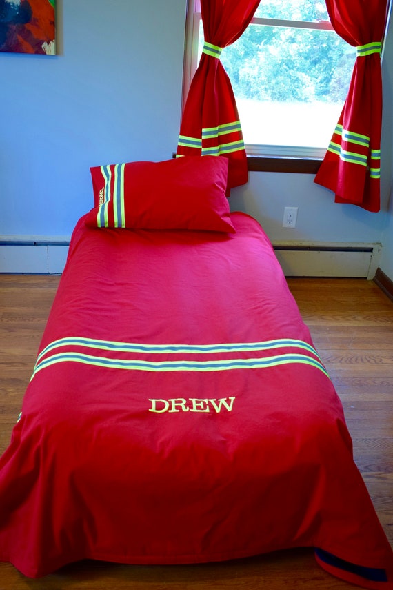 Personalized Fireman Bedding Comforter Bedspread Bunker Image 0