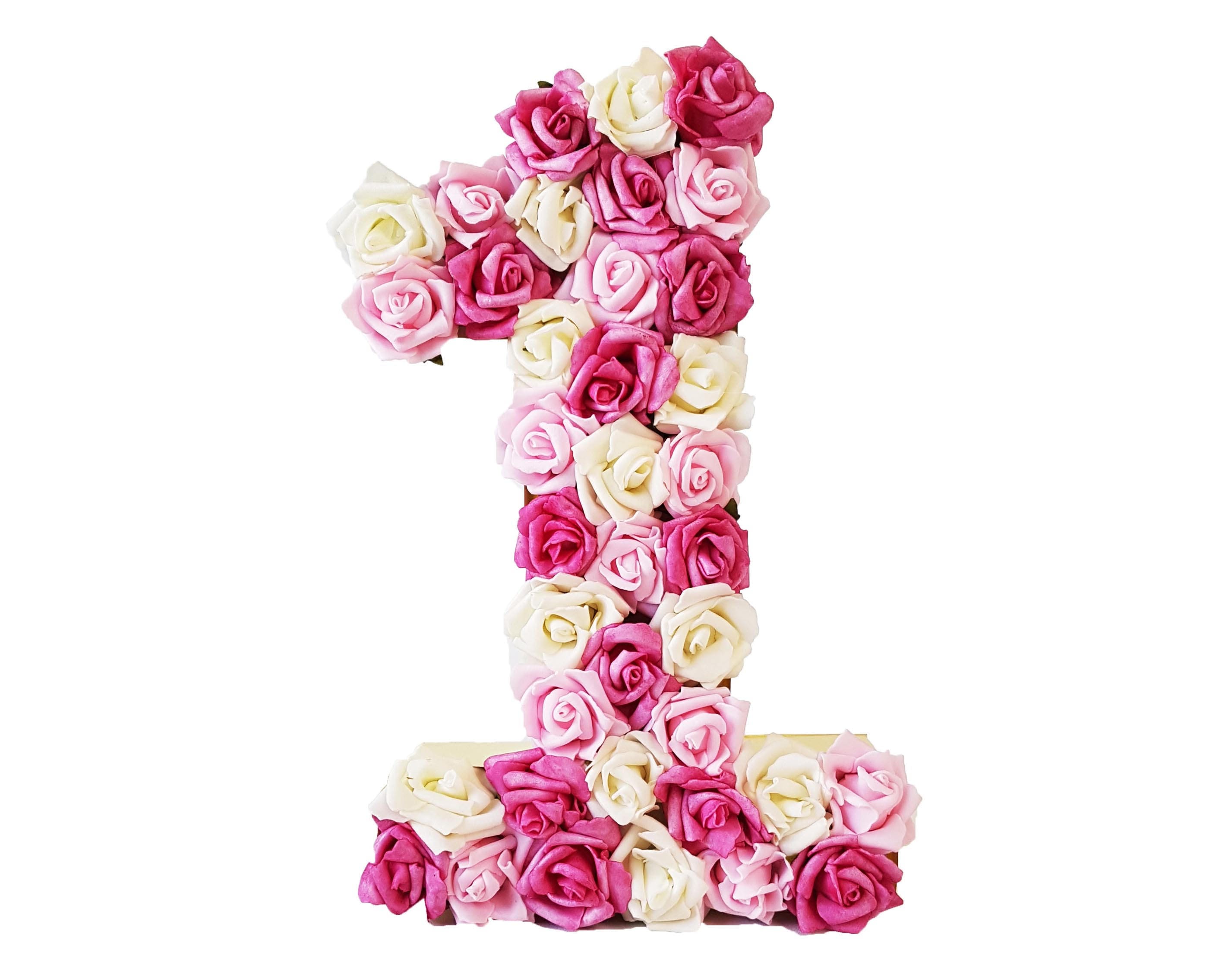 18 Floral number Flower number Floral 1st birthday Etsy