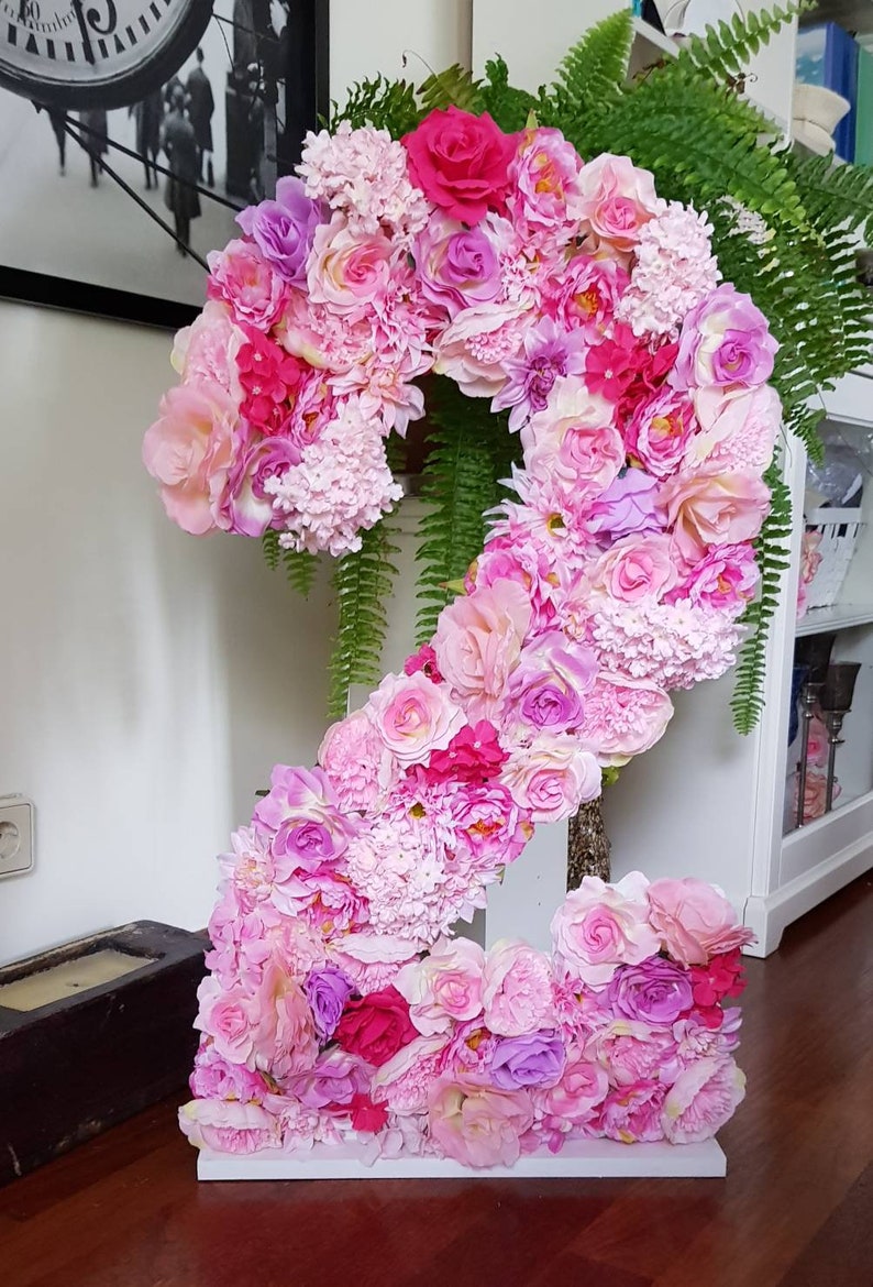 35 flower number giant floral number with a matching Etsy