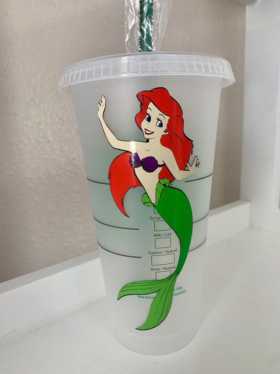 Disney Inspired Little Mermaid Starbucks Cup The little mermaid Ariel