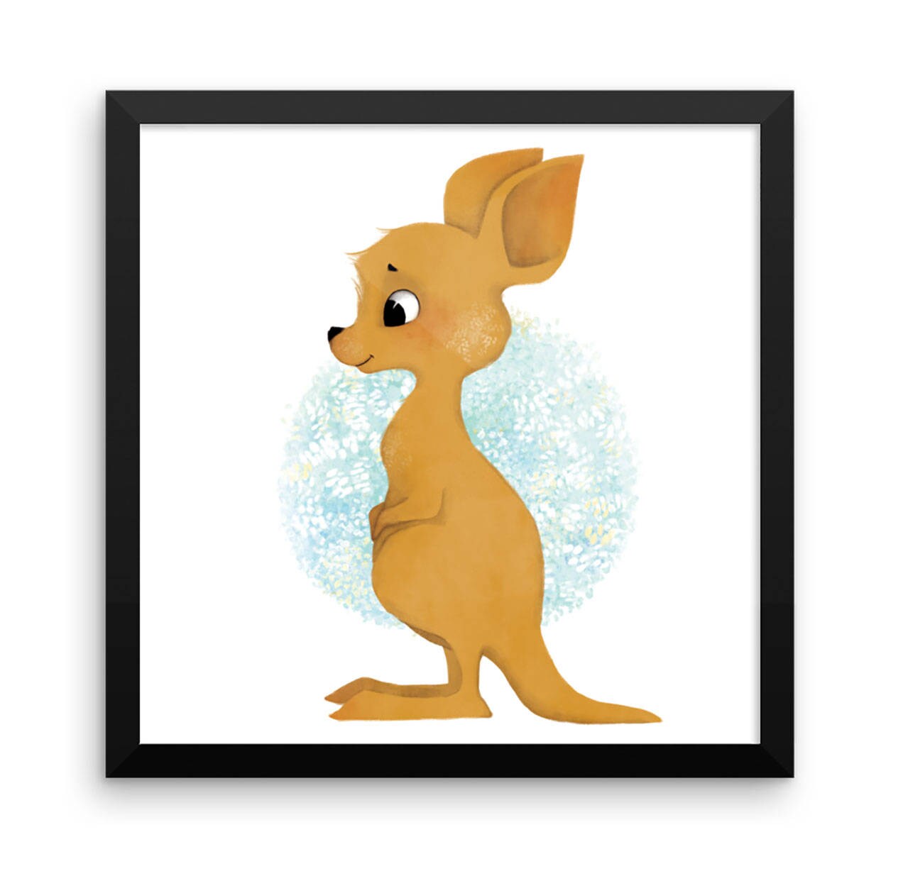 Animal Framed Nursery Print Kangaroo Joey Etsy