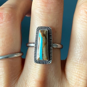 Made to order Royston Ribbon turquoise ring, Made to order turquoise ring, Sterling silver ring, Custom ring, Natural turquoise ring