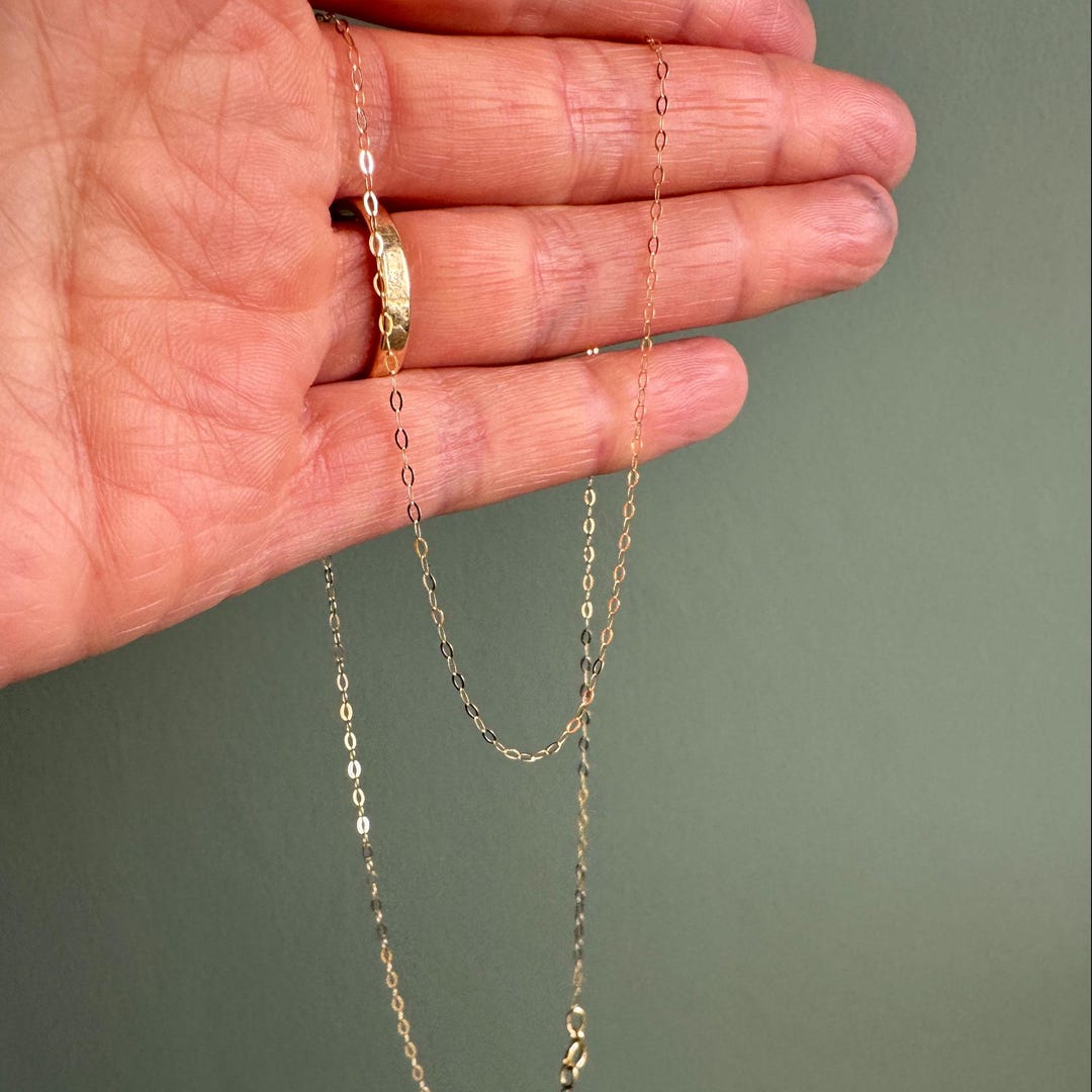 Delicate 9ct Gold Chain: Solid Gold Necklace for Women - Etsy