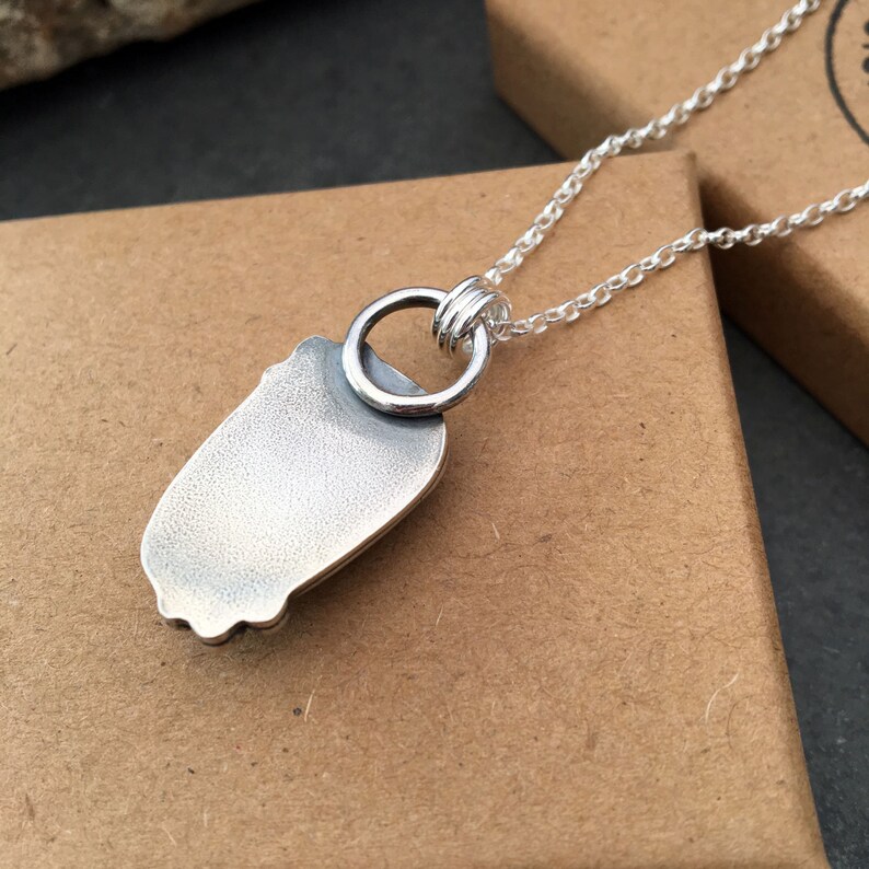 Trapeze pendant Gemstone pendant New Lander chalcosiderite necklace New Lander turquoise pendant New lander Sterling silver pendant
