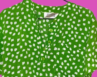 Lime Green Blouse - Etsy