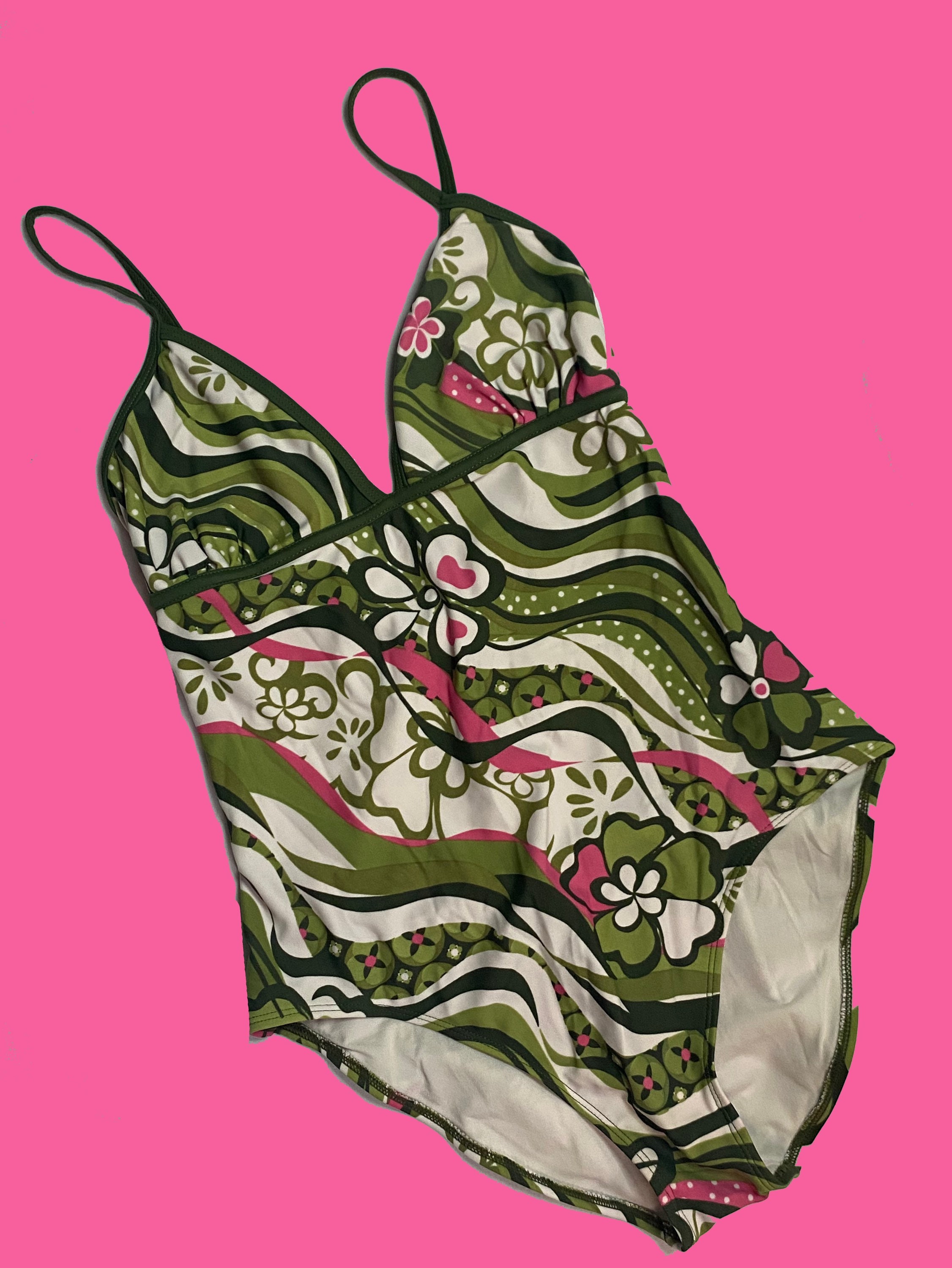 Army Green 90s Y2k Powerpuff Girl Inspired One Piece Bathing Suit
