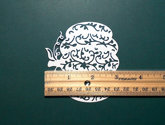 Harvest wreath and pumpkin die cuts for cards or scrapbook 6 pieces