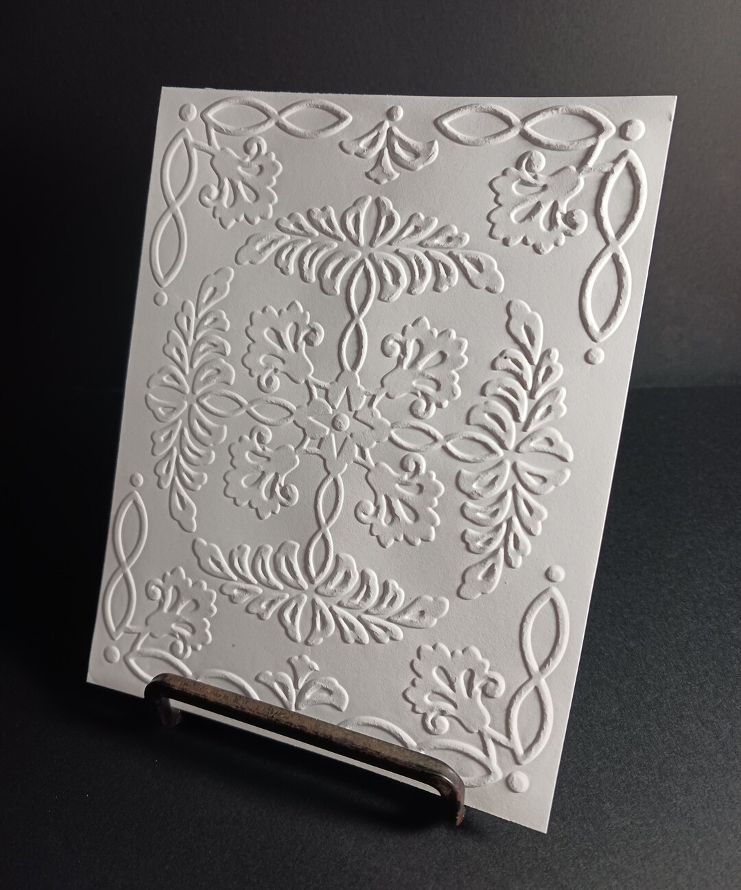 Cardstock Front 8 Embossed Ornate Card Front, Card Topper, Cardstock Paper Sheet ...
