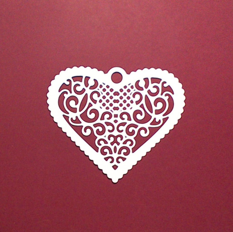 8 X Floral Heart Die Cut Embellishments Toppers Scrapbooking Card Making