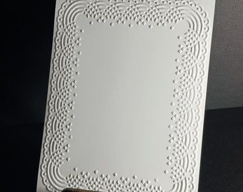 Embossed Scallop Lace Border Frame Card Front, Card Topper, Cardstock Paper Sheet, Scrapbooking, Card Making, Background Sheet