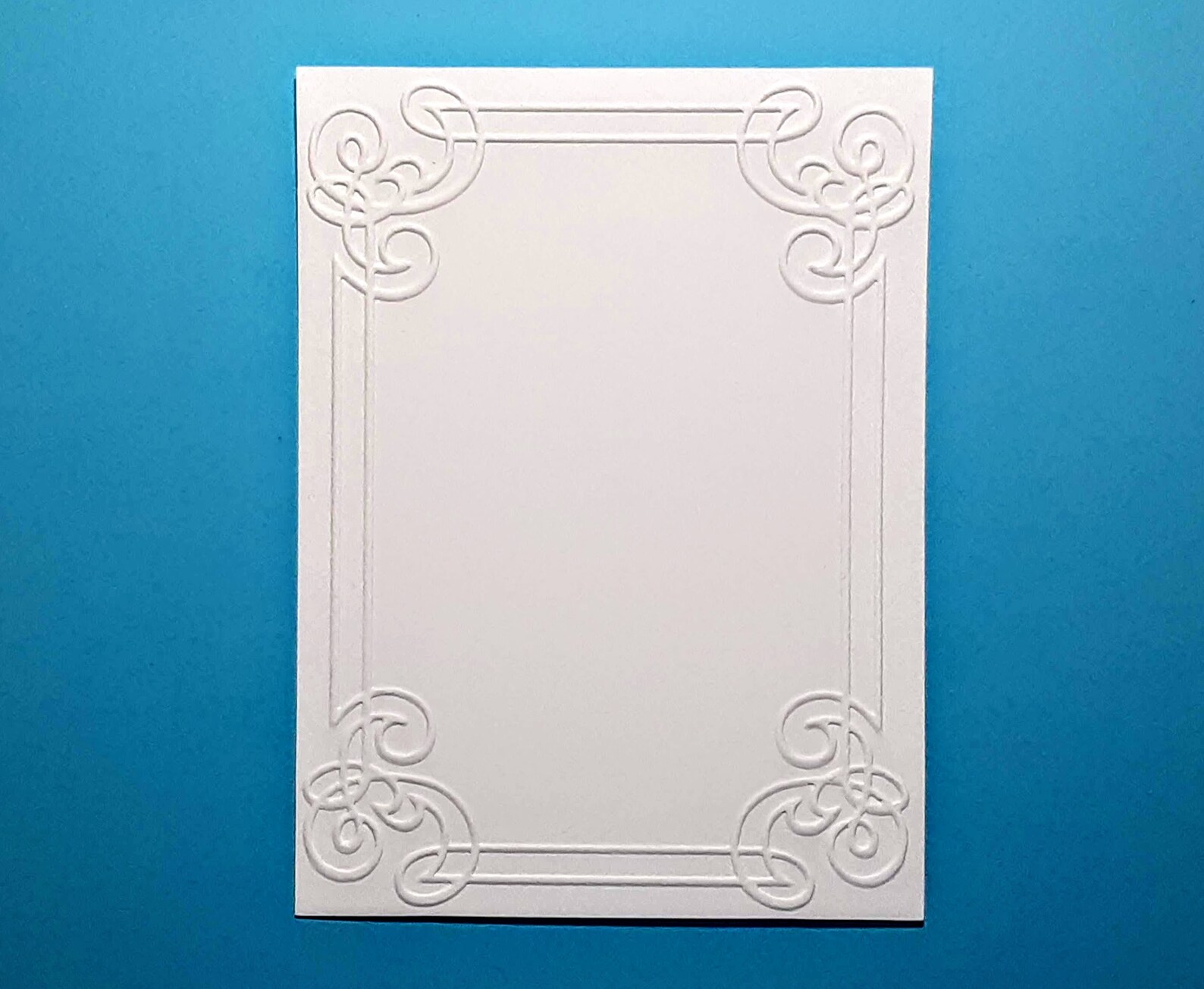 Embossed Scroll Border / Frame Card Front Card Topper Etsy