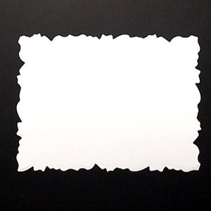 8 Deckle Edge Rectangle Paper Die Cut Card Front, Card Topper, Scrapbooking, Card Making
