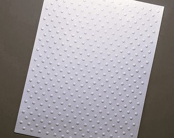 8 Embossed PAPER - Small Dots Card Front, Card Topper, Cardstock Paper Sheet, Scrapbooking, Card Making, Background Sheet