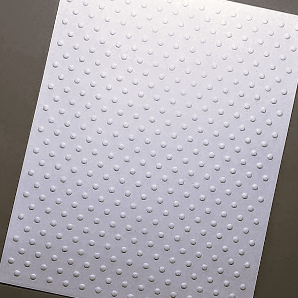 Embossed PAPER - Small Dots Card Front, Card Topper, Cardstock Paper Sheet, Scrapbooking, Card Making, Background Sheet