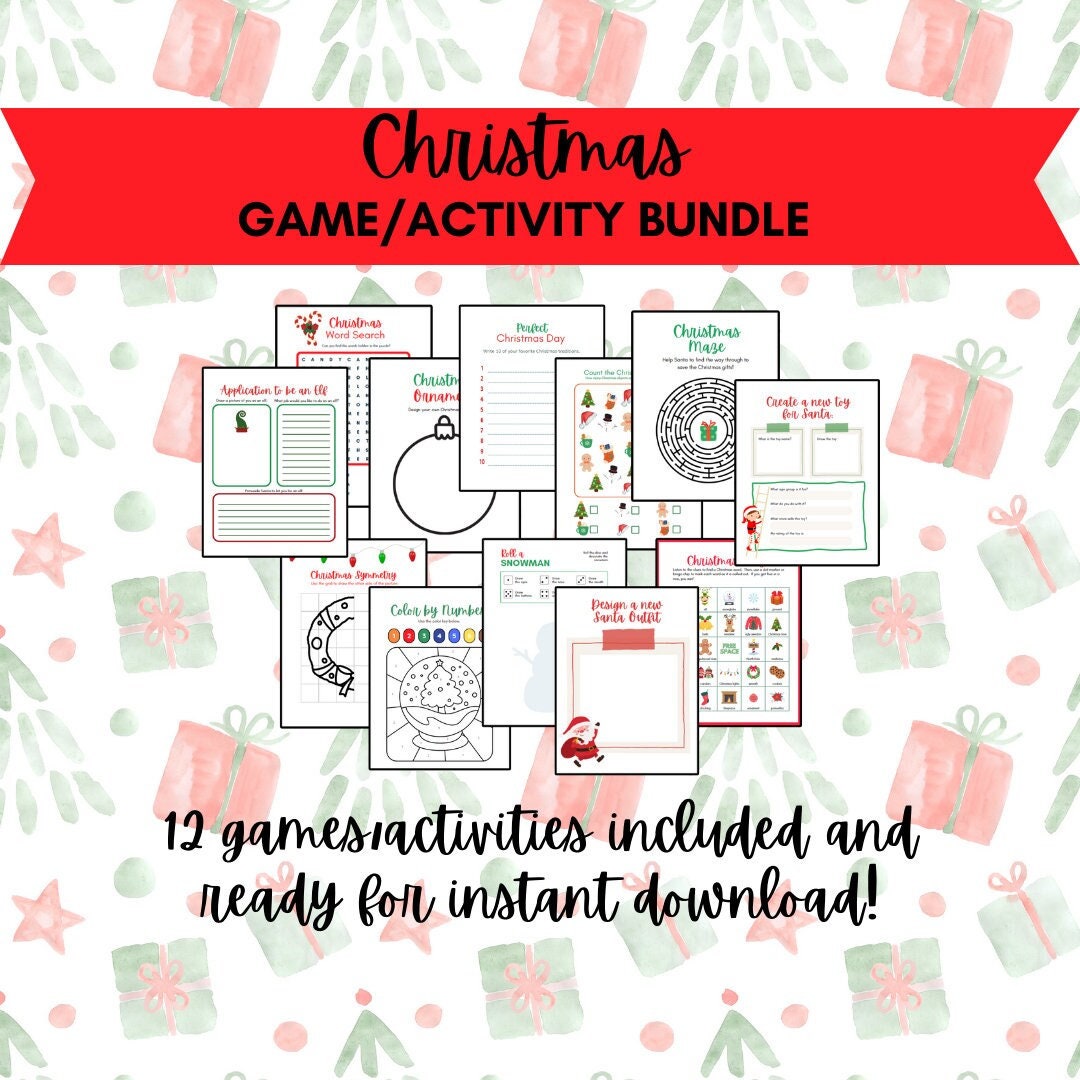 Printable Christmas Game Christmas Party Game Christmas Etsy