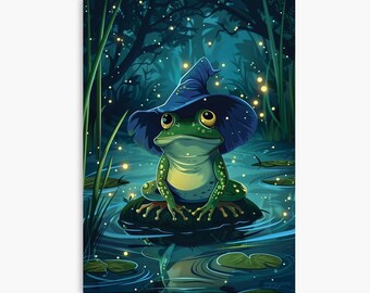 Sorcerer of the Glowing Pond | Wall Art | Printable Decor | Illustration | Digital Download